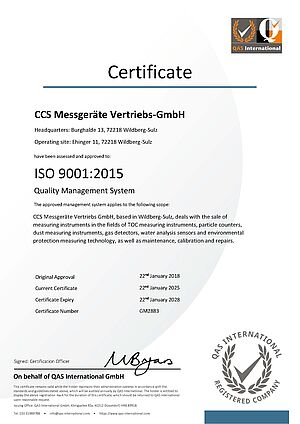CCS ISO 9001 Certificate english